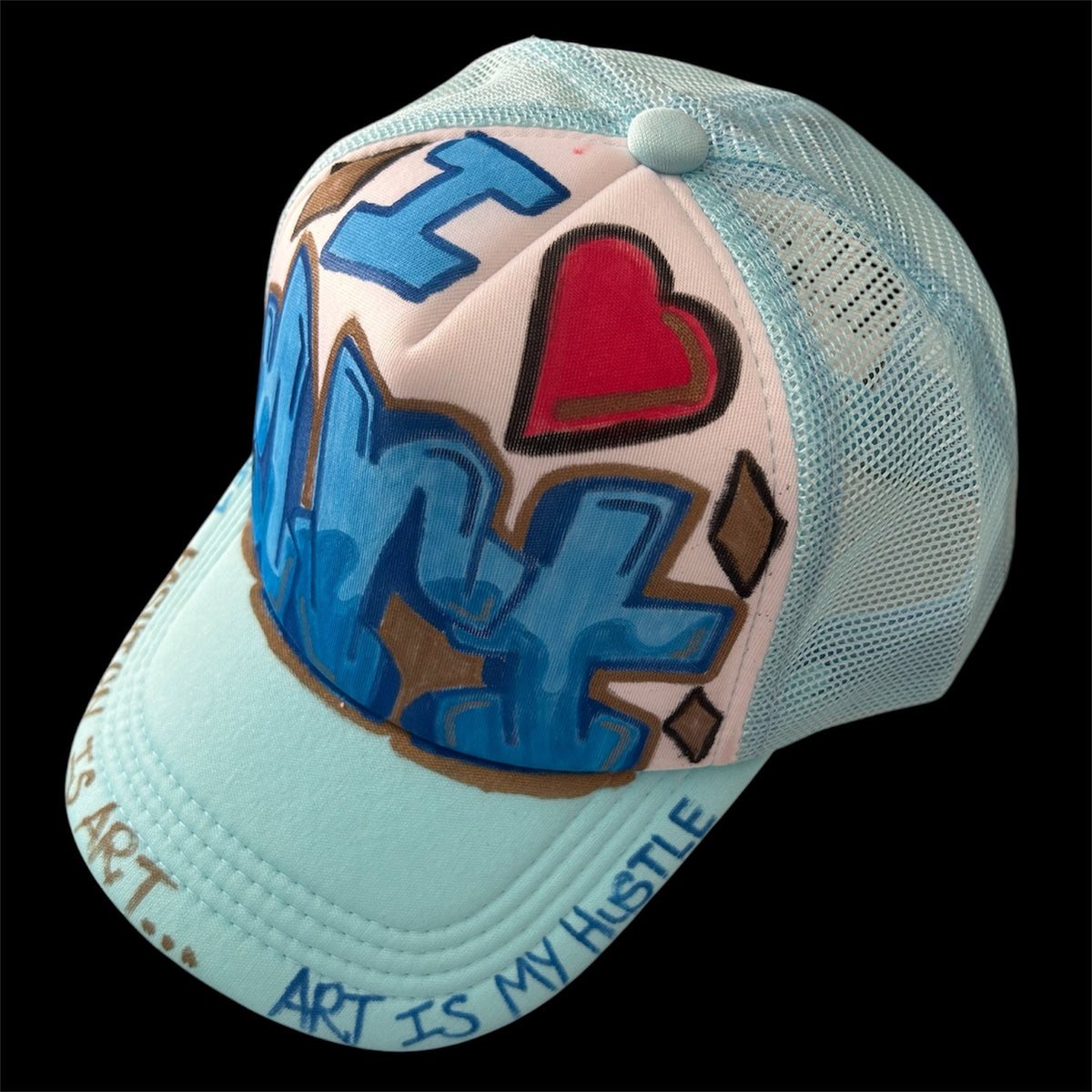 I Love Art trucker hat
