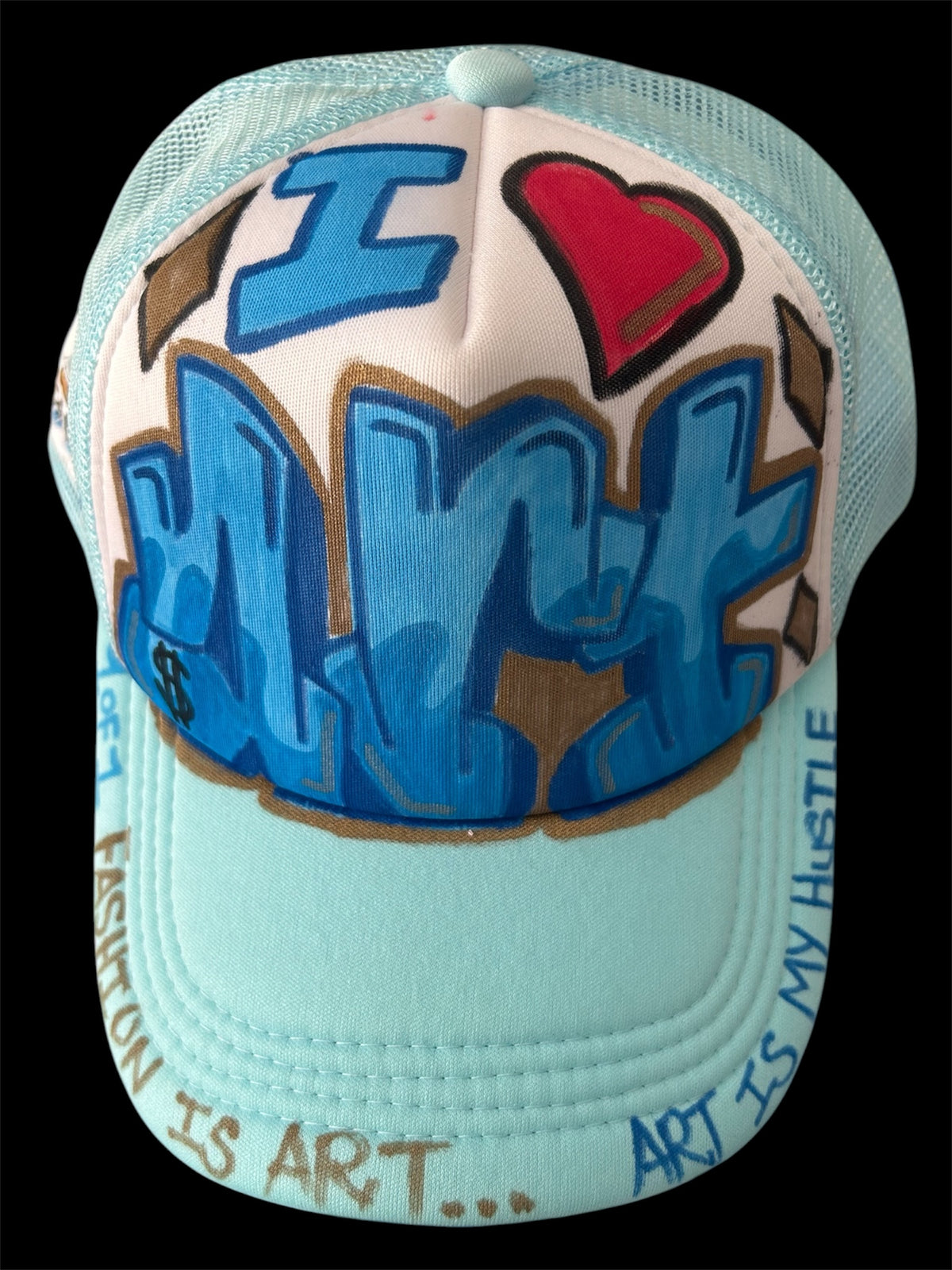 I Love Art trucker hat