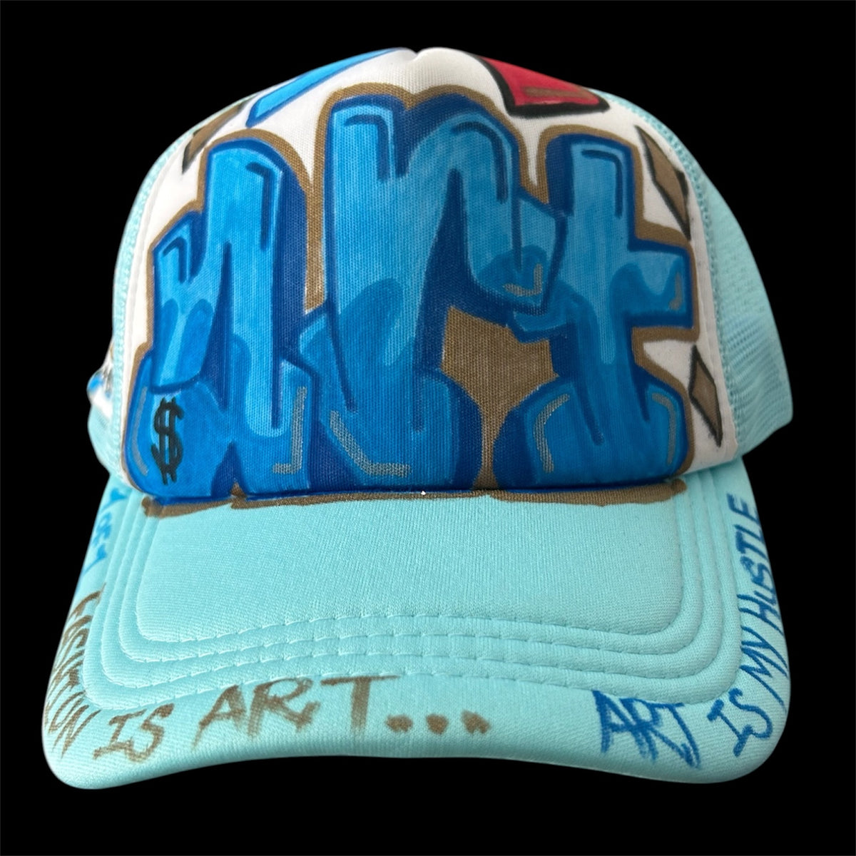 I Love Art trucker hat